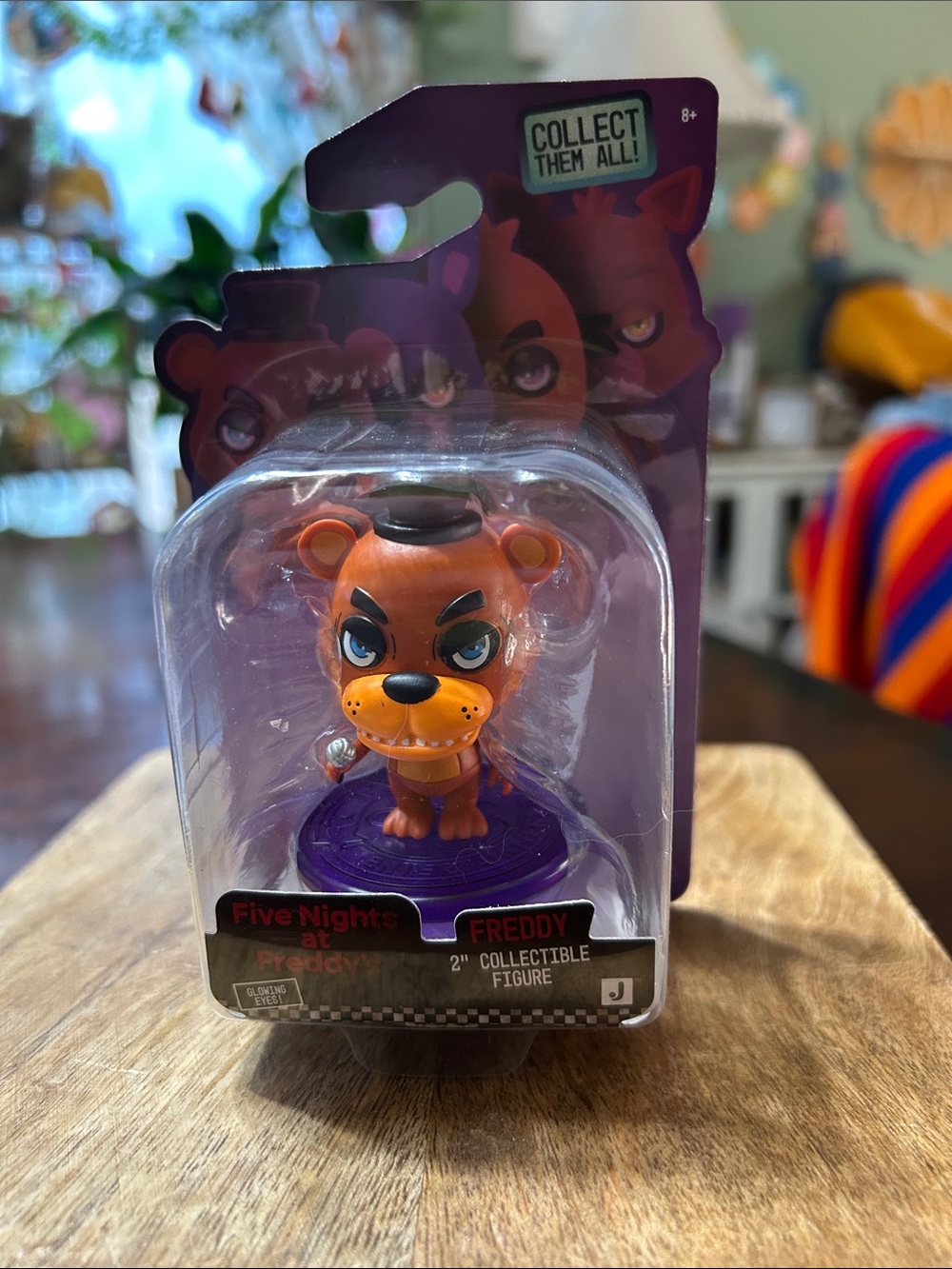 Five Nights at Freddy’s “Freddy” 2” Collectible Figure Glowing Eyes New